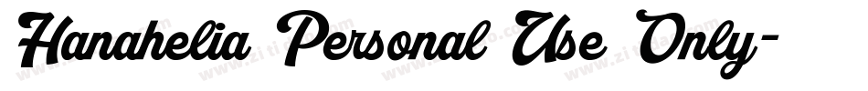 Hanahelia Personal Use Only字体转换